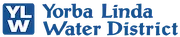 Yorba Linda Water District logo featuring the initials "YLWD" in white on a blue square, followed by the full name in bold blue text.