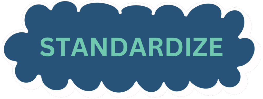 STANDARDIZE processes across programs and projecs