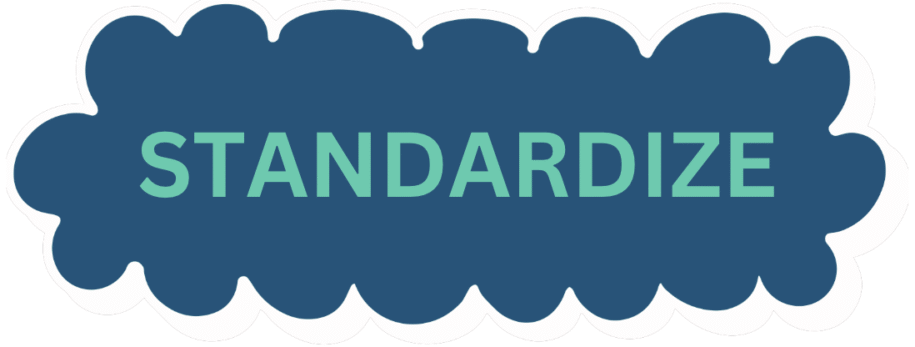 STANDARDIZE processes across programs and projecs