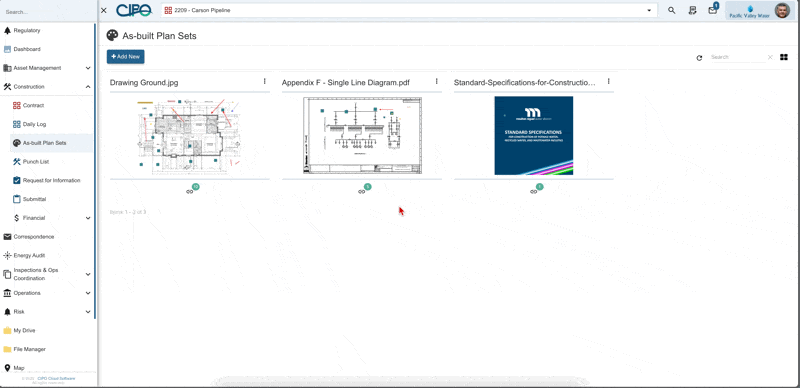 As-built Drawings in CIPO