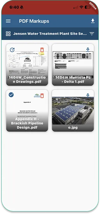 PDF document of construction drawings for Jensen Water Treatment Plant