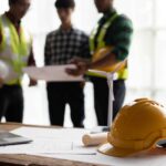 Construction team meeting to discuss plans