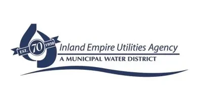 inland-empire-utilities-agency-logo-min Logo of Inland Empire Utilities Agency, a municipal water district, featuring a stylized water droplet with a "70 Years Est. 1950" ribbon.